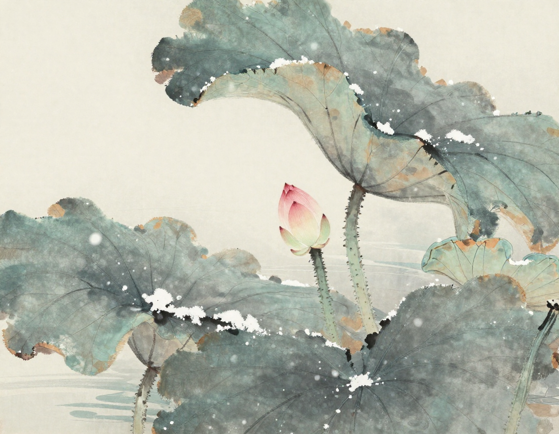 พู่กันจีนดอกบัว